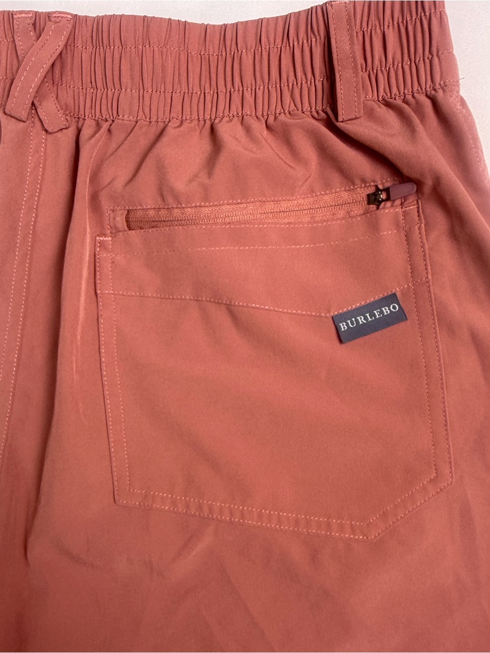 Burlebo Men’s Performance Shorts Medium Rust Salmon 7” Inseam Fishing Outdoor - Picture 5 of 12